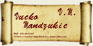 Vučko Mandžukić vizit kartica